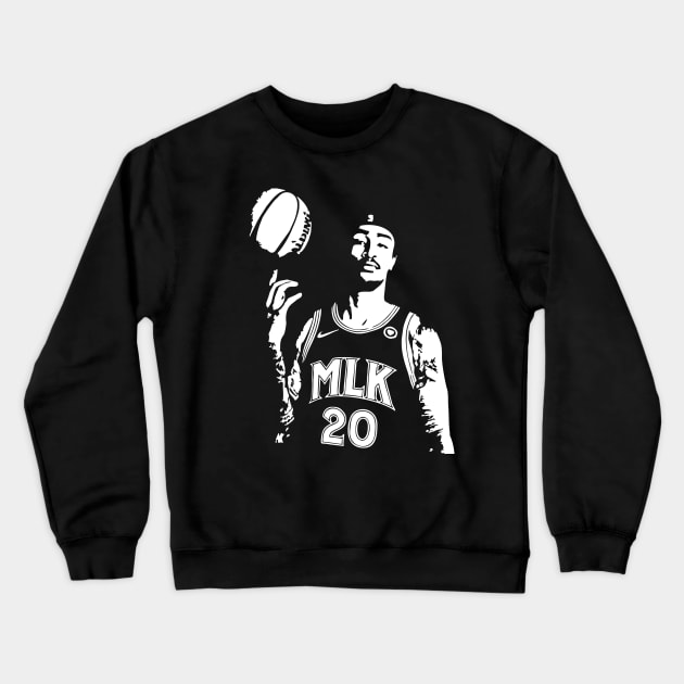 John Collins simple black white potrait Crewneck Sweatshirt by Aldyz